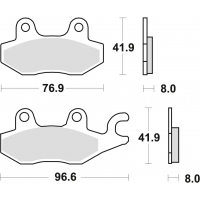 TRW ZF KLOCKI HAMULCOWE KH165 ORGANIC HONDA NSR 50 93-96 CB 125F 14-16, KAWASAKI EX 250 07-17, KLF 300 89-07, SUZUKI DR 250 82-8