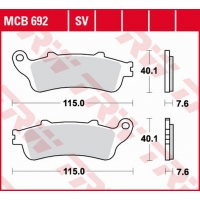 TRW ZF KLOCKI HAMULCOWE KH142 SINTER STREET HONDA ST 1100 PAN EUROPEAN '96-'02, NTV/NX 650 '88-'97, SUZUKI AN 650 BURGMAN '04-'1