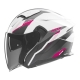 NOX KASK OTWARTY JET Z BLENDĄ N130 MYST KOLOR BIAŁY/CZARNY/RÓŻOWY ROZMIAR M
