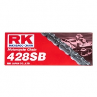 RK ŁAŃCUCH NAPĘDOWY 428SB-146 ZAPINKA (CL) W ZESTAWIE KOLOR STANDARD (POJEMNOŚĆ: DO 135 CCM) (19,1 KN)