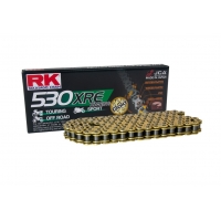 RK ŁAŃCUCH NAPĘDOWY GB530XRE-118 (XW-RING) ZAKUWKA (CLF) W ZESTAWIE KOLOR ZŁOTY (POJEMNOŚĆ: DO 1400 CCM) (44 KN)