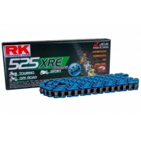 RK ŁAŃCUCH NAPĘDOWY BB525XRE-124 (XW-RING) ZAKUWKA (CLF) W ZESTAWIE KOLOR NIEBIESKI (POJEMNOŚĆ: DO 1000 CCM) (42 KN)