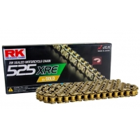 RK ŁAŃCUCH NAPĘDOWY GB525XRE-112 (XW-RING) ZAKUWKA (CLF) W ZESTAWIE KOLOR ZŁOTY (POJEMNOŚĆ: DO 1000 CCM) (42 KN)