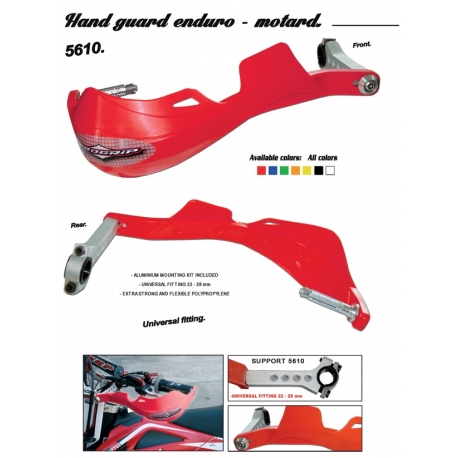PROGRIP OSŁONY RĄK (HANDBARY) PG5610 MOCOWANE DWUPUNKTOWO (22+28MM) KOLOR BIAŁY (PG5610WH)