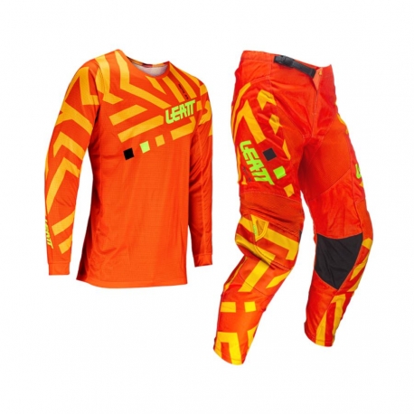 LEATT ZESTAW (KOMPLET) KOSZULKA + SPODNIE MOTO RIDE KIT 3.5 CITRUS KOLOR POMARAŃCZOWY/ŻÓŁTY FLUO ROZMIAR XXL