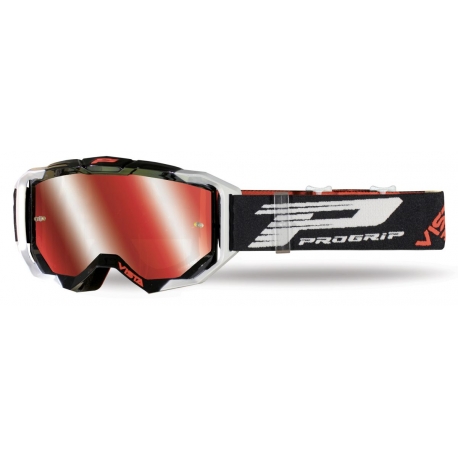 PROGRIP GOGLE PG3303-383 FL VISTA KOLOR ZIELONY POMARAŃCZOWY (SZYBA PG3349 POMARAŃCZOWA LUSTRZANA, ANTISCRATCH, NO FOG, ANTI UV 