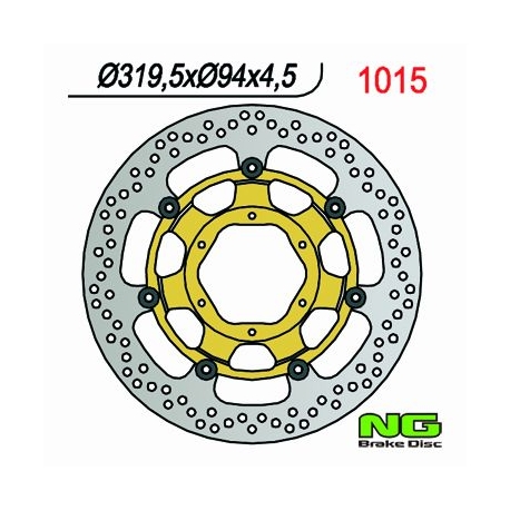 NG TARCZA HAMULCOWA PRZÓD HONDA CBR 1000 RR '06-'07, VTR 1000 SP1/SP2 '00-'04 (320X94X4,5MM) (6X6,5MM) PŁYWAJĄCA