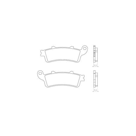 BRENTA KLOCKI HAMULCOWE KH281 / KH261 SPIEK METALICZNY (ZŁOTE) (GRUBOŚĆ 9,5MM) (FT 4023)