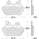 TRW ZF KLOCKI HAMULCOWE KH400 SINTER STREET HARLEY-DAVIDSON XL / XLH 883 99-03, XL 1200 00-03, FLHR / FLHT / FLSTC / FLTRI / FXD
