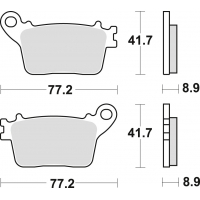 TRW ZF KLOCKI HAMULCOWE KH436 SINTER CB 600 HORNET 07-15, CBR 600 RR 07-16, CBR 1000 FIREBLADE 06-19, KAWASAKI ZX6R 636 13-, ZX1