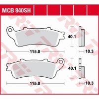 TRW ZF KLOCKI HAMULCOWE KH261 SINTER STREET HONDA GL 1800 GOLD WING '01-'17, VFR 800F '06-'13, XL 1000V VARADERO '04-'11, CBR 11