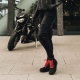 JEANSY MOTOCYKLOWE DAMSKIE OZONE AGNESS 2 WASHED BLACK