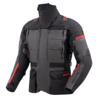 KURTKA MOTOCYKLOWA TEKSTYLNA REBELHORN CUBBY 5 DARK GREY BLACK RED