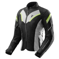 KURTKA MOTOCYKLOWA TEKSTYLNA DAMSKA REBELHORN HIFLOW 5 BLACK GREY FLUO YELLOW
