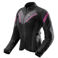KURTKA MOTOCYKLOWA TEKSTYLNA DAMSKA REBELHORN HIFLOW 5 BLACK GREY FLUO PINK