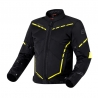 KURTKA MOTOCYKLOWA TEKSTYLNA OZONE JET 2 BLACK FLUO YELLOW XS