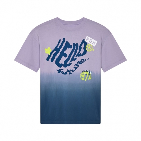 T-SHIRT FOX LADY HELLO FUTURE OVERSIZED LILAC L