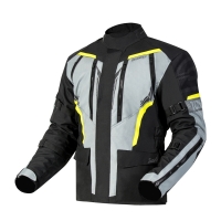 KURTKA MOTOCYKLOWA TEKSTYLNA OZONE TOUR 3 BLACK GREY FLUO YELLOW
