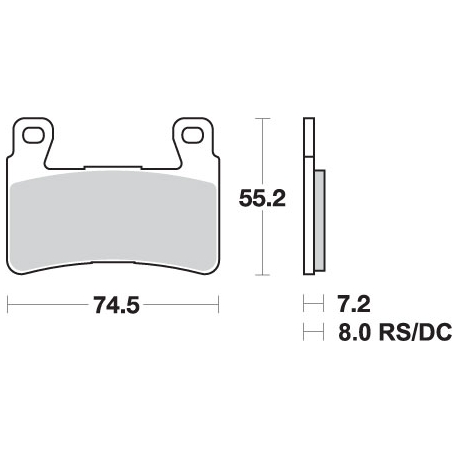 SBS KLOCKI HAMULCOWE KH265 STREET PERFORMANCE (EXCEL) SINTER HONDA CBR 600RR '03-'04 KOLOR ZŁOTY