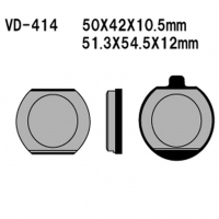 VESRAH KLOCKI HAMULCOWE KH33 KAWASAKI Z400/650/750/1000, KZ900 76-77 - ZASTĄPIONE PRZEZ SD-414 (MADE IN JAPAN)