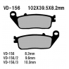 VESRAH KLOCKI HAMULCOWE KH142 / KH196 SPIEK METALICZNY (ZŁOTE) (MADE IN JAPAN)