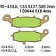 VESRAH KLOCKI HAMULCOWE KH231 / KH259 SPIEK METALICZNY (ZŁOTE) (MADE IN JAPAN)