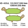 VESRAH KLOCKI HAMULCOWE KH231 / KH259 SPIEK METALICZNY (ZŁOTE) (MADE IN JAPAN)