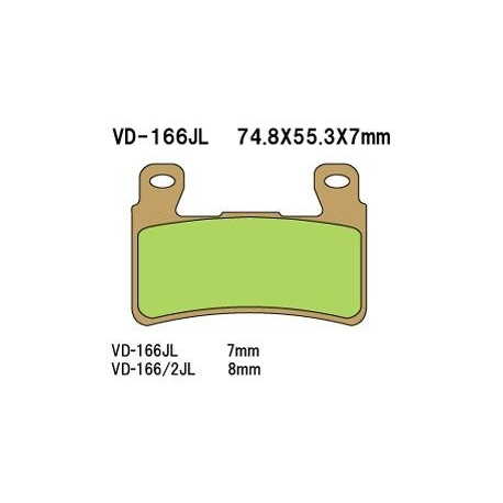 VESRAH KLOCKI HAMULCOWE KH265 / KH296 SPIEK METALICZNY (ZŁOTE) HONDA CBR/VTR PRZÓD (7MM) (MADE IN JAPAN)