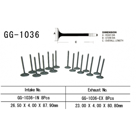VESRAH ZAWÓR WYDECHOWY HONDA CBR 600 F4 '99-06'(23,00X4,00X80,80MM) (OEM: 14721-MBW-000) (1SZT.) (MADE IN JAPAN)