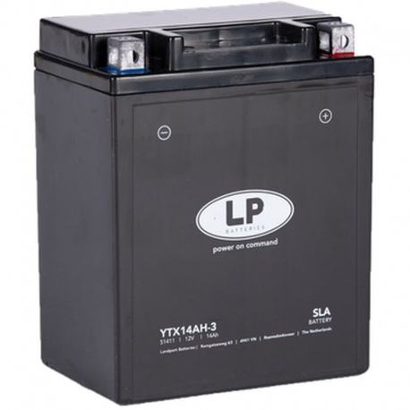 LANDPORT AKUMULATOR YTX14AH-3 (MS LTX14AH-3) (YB14L-A2/B2) 12V 14AH (134X89X166MM) (210A) SLA BEZOBSŁUGOWY - ZALANY (4)