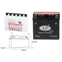 LANDPORT AKUMULATOR YTZ7S-BS (MA LTZ7S-BS) (MA LTZ7S-BS) 12V 6AH 113X70X105 (GTZ7S) BEZOBSŁUGOWY - ELEKTROLIT OSOBNO (6) UE2019/