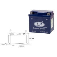 LANDPORT AKUMULATOR ŻELOWY GTX5-3 (MG LTX5-3) 12V 4,5AH 114X71X107 BEZOBSŁUGOWY - ZALANY - ZASTEPUJE GTX5LBS L (6)