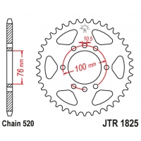 JT ZĘBATKA TYLNA 823 37 SUZUKI VL 250 INTRUDER LC '00-04' LT 250/300 '86-89' GN 400 '80-82' LT 500 '88-92',DR 500 '81-83', DR