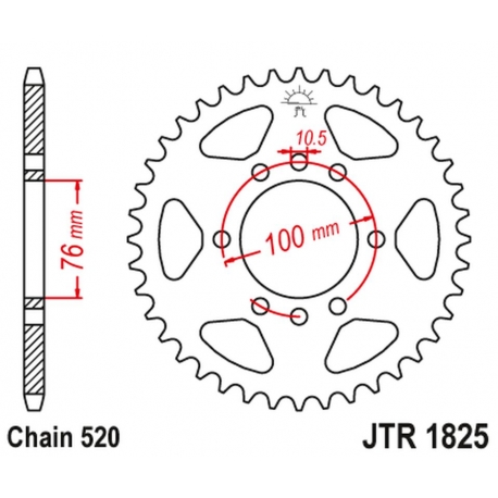 JT ZĘBATKA TYLNA 823 37 SUZUKI VL 250 INTRUDER LC '00-04' LT 250/300 '86-89' GN 400 '80-82' LT 500 '88-92',DR 500 '81-83', DR