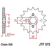 JT ZĘBATKA PRZEDNIA 575 14 YAMAHA XT 600 '83-'86, TT600, XT550 (57514JT) (ŁAŃC. 520)