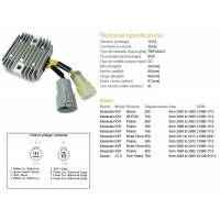 DZE REGULATOR NAPIĘCIA KAWASAKI KLF 300 BAYOU '02-'05 KVF 300 PRAIRIE '99-'02 KFV 650 BRUTE FORCE '05-'10 KFX 700 '04-'09 SU
