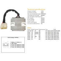 DZE REGULATOR NAPIĘCIA SUZUKI AN 250 BURGMAN '98-'02 AN 400 BURGMAN '99-'02 SV 650 '99-'02 DR 650RSE '91-96 DR 750S '88-'89 