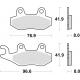 TRW ZF KLOCKI HAMULCOWE KH135 KH214 ORGANIC APRILIA SX 125 18-, HONDA NSR 150 02-, KAWASAKI KLX 125 10-13, KDX 250 90-94, KLX 25
