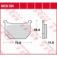 TRW ZF KLOCKI HAMULCOWE KH051 ORGANIC GN 250 '82-'99, GSX 400 '80-'84, GSX 750 '80-'87, GS 850G/GS 1000G/GS 1100G '80-'81, '84-'