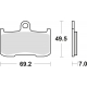 TRW ZF KLOCKI HAMULCOWE KH347 ORGANIC KAWASAKI Z 800 13-17, Z 900 17-21, Z 1000 03-06, SUZUKI GSX 750 17-21, GSX 1300 07-10, IND