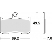 TRW ZF KLOCKI HAMULCOWE KH347 ORGANIC KAWASAKI Z 800 13-17, Z 900 17-21, Z 1000 03-06, SUZUKI GSX 750 17-21, GSX 1300 07-10, IND