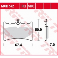 TRW ZF KLOCKI HAMULCOWE KH126 ORGANIC SPORT APRILIA AF-1 125 '89-'92, RS 125 '92-'04, AF-1 250 '90-, BENELLI CHRONO/CX 125 '91, 