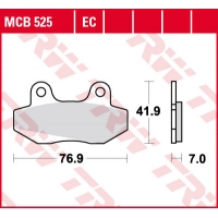 TRW ZF KLOCKI HAMULCOWE KH86 ORGANIC HONDA NSR 50 89-96, NSR 80 87-92, FS 125 SONIC 03-, PRZÓD (PROMOCJA)