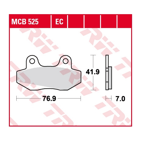 TRW ZF KLOCKI HAMULCOWE KH86 ORGANIC HONDA NSR 50 89-96, NSR 80 87-92, FS 125 SONIC 03-, PRZÓD (PROMOCJA)