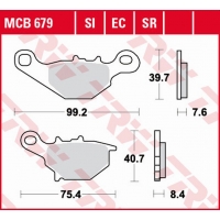 TRW ZF KLOCKI HAMULCOWE KH230 ORGANIC KAWASAKI KLX 125 '03-'06, KMX 125 '99-'03, SUZUKI TR 50 '97-'00, UG 110 '98-'02, AN 125 '9