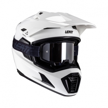 KASK MOTOCYKLOWY Z GOGLAMI LEATT KIT ADV 8.5 WHITE