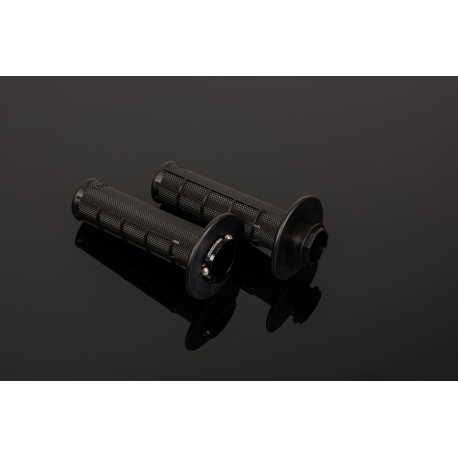 RENTHAL MANETKI MX R-WORKS LOCK-ON ULTRATACKY (HALF WAFFLE) KOLOR CZARNY