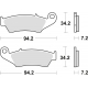 TRW ZF KLOCKI HAMULCOWE KH185 KH389 SINTER SINTER STREET HONDA XL 125 03-08, XR 400 96-03, XLV 650 TRANSALP 97-13, XRV 750 AFRIC
