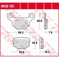 TRW ZF KLOCKI HAMULCOWE KH093 ORGANIC APRILIA RX 125 '08-'13, DERBI SENDA/TERRA/GPR 125 '08-'16, GAS GAS EC 250/300 '12-'16, RIJ
