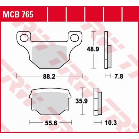TRW ZF KLOCKI HAMULCOWE KH093 ORGANIC APRILIA RX 125 '08-'13, DERBI SENDA/TERRA/GPR 125 '08-'16, GAS GAS EC 250/300 '12-'16, RIJ
